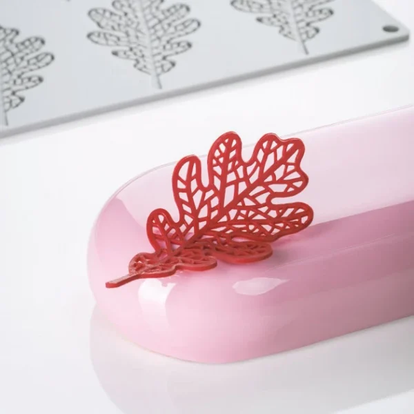Satisfait ou Remboursé Moule Silicone Gourmand Feuille De Chêne 9,8 X 5,3 X H 0,2 Cm (x8) Pavoni 1