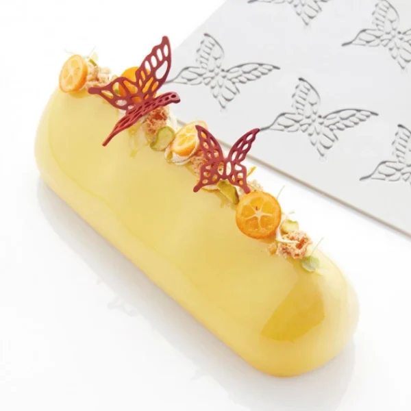 économies garanties Moule Silicone Gourmand Petit Papillon 4 X 3,9 X H 0,2 Cm (x8) Pavoni 1
