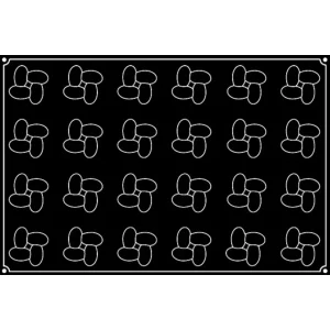 Couleurs variées Moule Silicone Hélices Ø 7 Cm X H 4,2 Cm (x24) Pavoflex 7