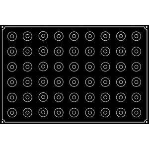 Neuve avec étiquette Moule Silicone Mini-Cylindre Ø 3,5 Cm X H 3,5 Cm (x54) Pavoflex 7
