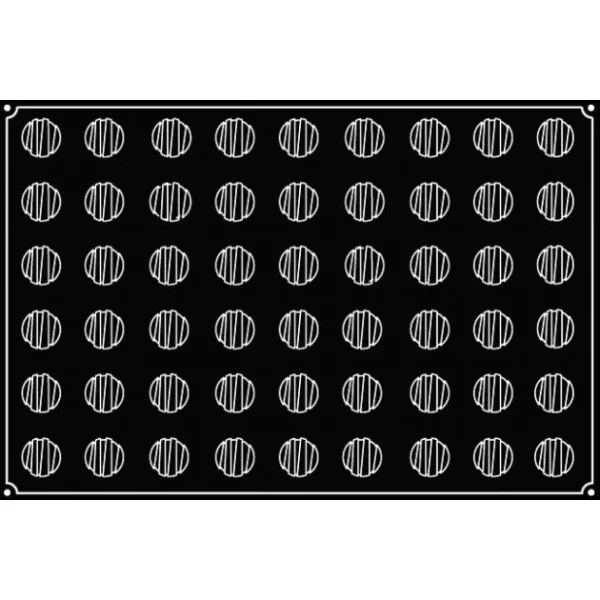 soldes pas cher Moule Silicone Mini-Rond Rayé Ø 3,5 Cm X H 3 Cm (x54) Pavoflex 3