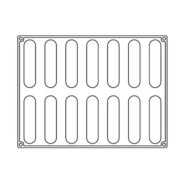 Moule Silicone Pastel 12,5 X 2,8 Cm X H 2,8 Cm (x14) Pavoflex marque moins cher 3