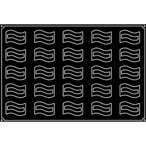 boutique pas cher Moule Silicone Rectangle Vague 8 X 4,5 Cm X H 4 Cm (x25) Pavoflex 8