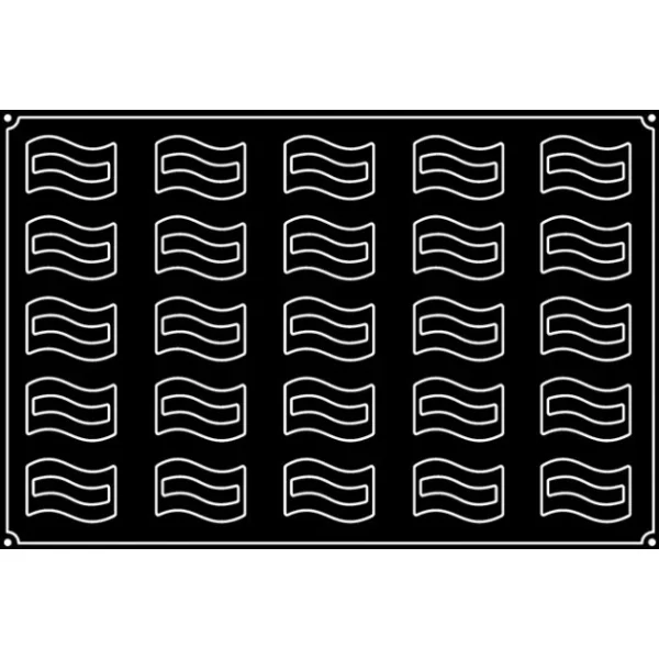 boutique pas cher Moule Silicone Rectangle Vague 8 X 4,5 Cm X H 4 Cm (x25) Pavoflex 3