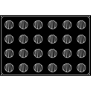 Moule Silicone Rond Rayé Ø 6 Cm X H 4,5 Cm (x24) Pavoflex guranteed de qualité 8
