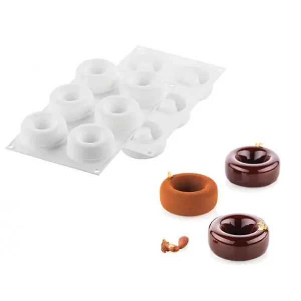 Moule Silicone Savarin Oblio Ø 7,5 Cm X H 3 Cm (x6) Silikomart Professional styles dernier cri 1