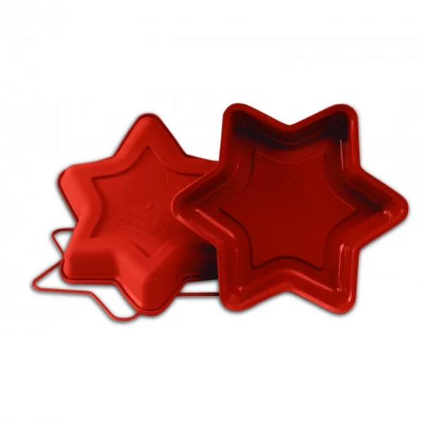 Silikomart Moule Souple Professionnel Forme Etoile 6 Branches En Silicone Ø 26 Cm H 4 Cm Prix très abordable 1